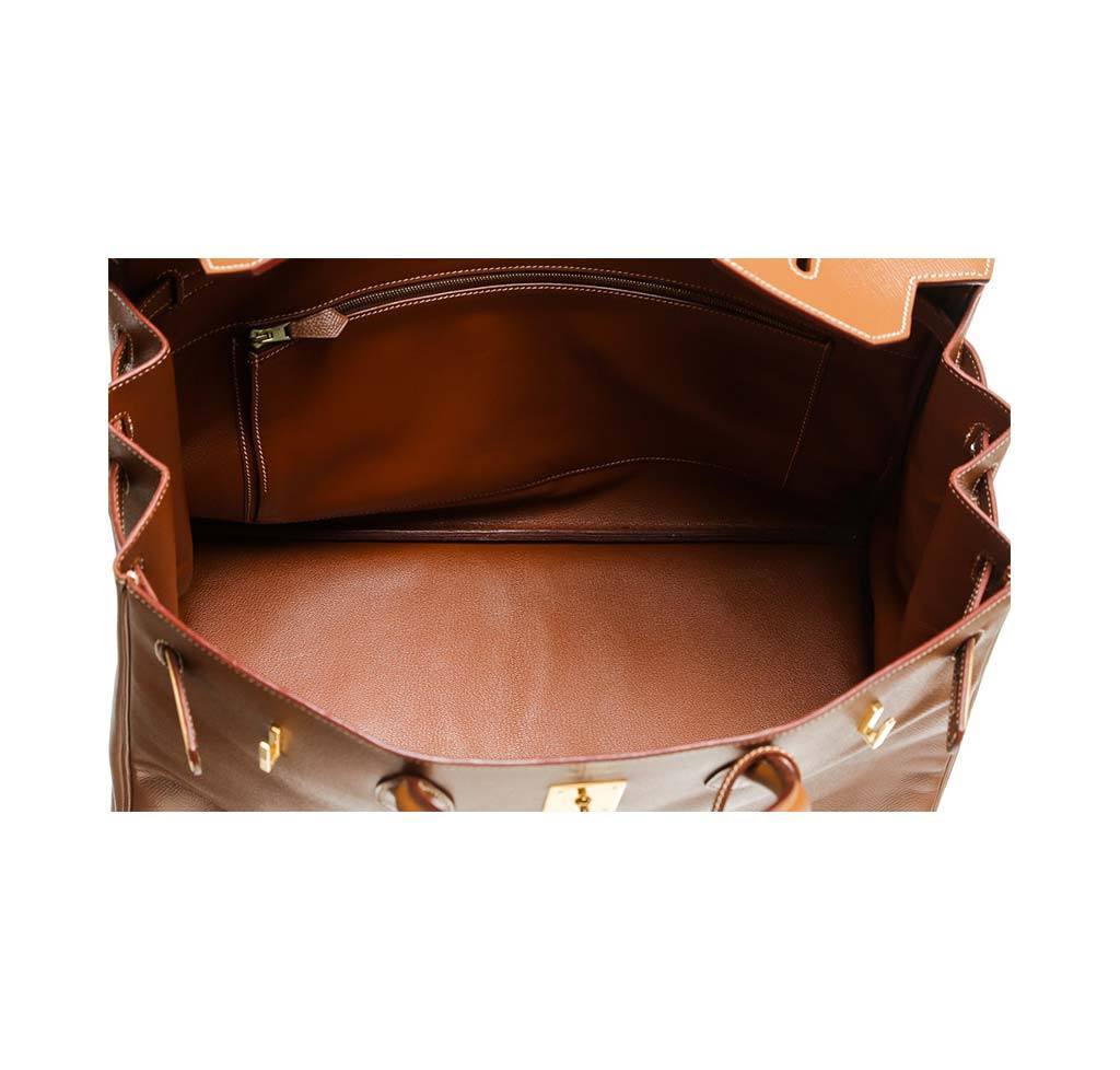Birkin 40 handbag Hermès Gold in Suede - 37298842