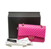 chanel classic 2.55 bag hot pink new complete