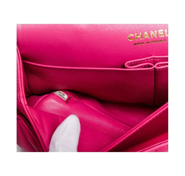 chanel classic 2.55 bag hot pink new inside