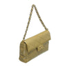 chanel flap shoulder bag gold used side
