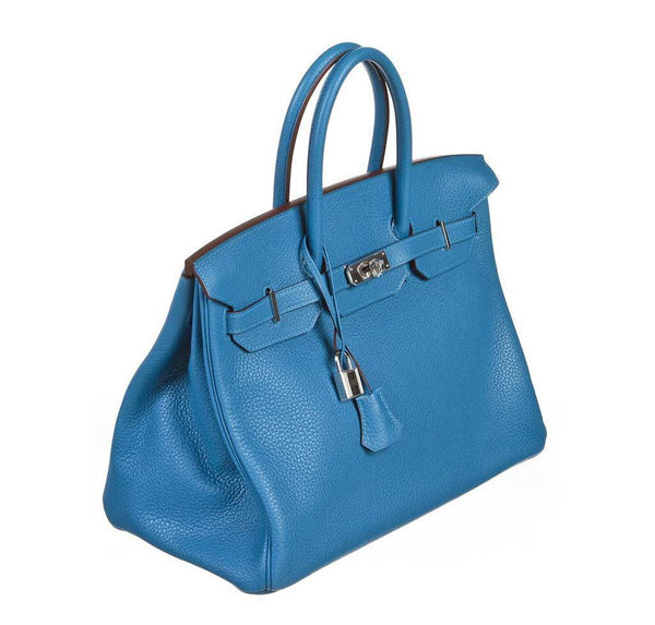 hermes birkin 35 mykonos blue new side