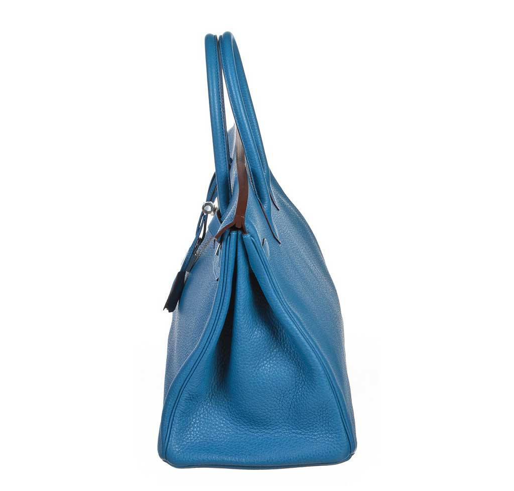 Ginza Xiaoma - Mykonos blue Birkin 35 in Togo leather with