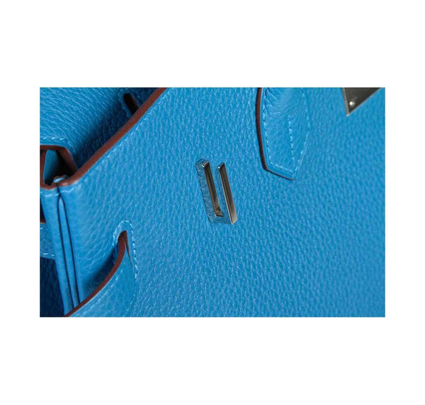 hermes birkin 35 mykonos blue new detail