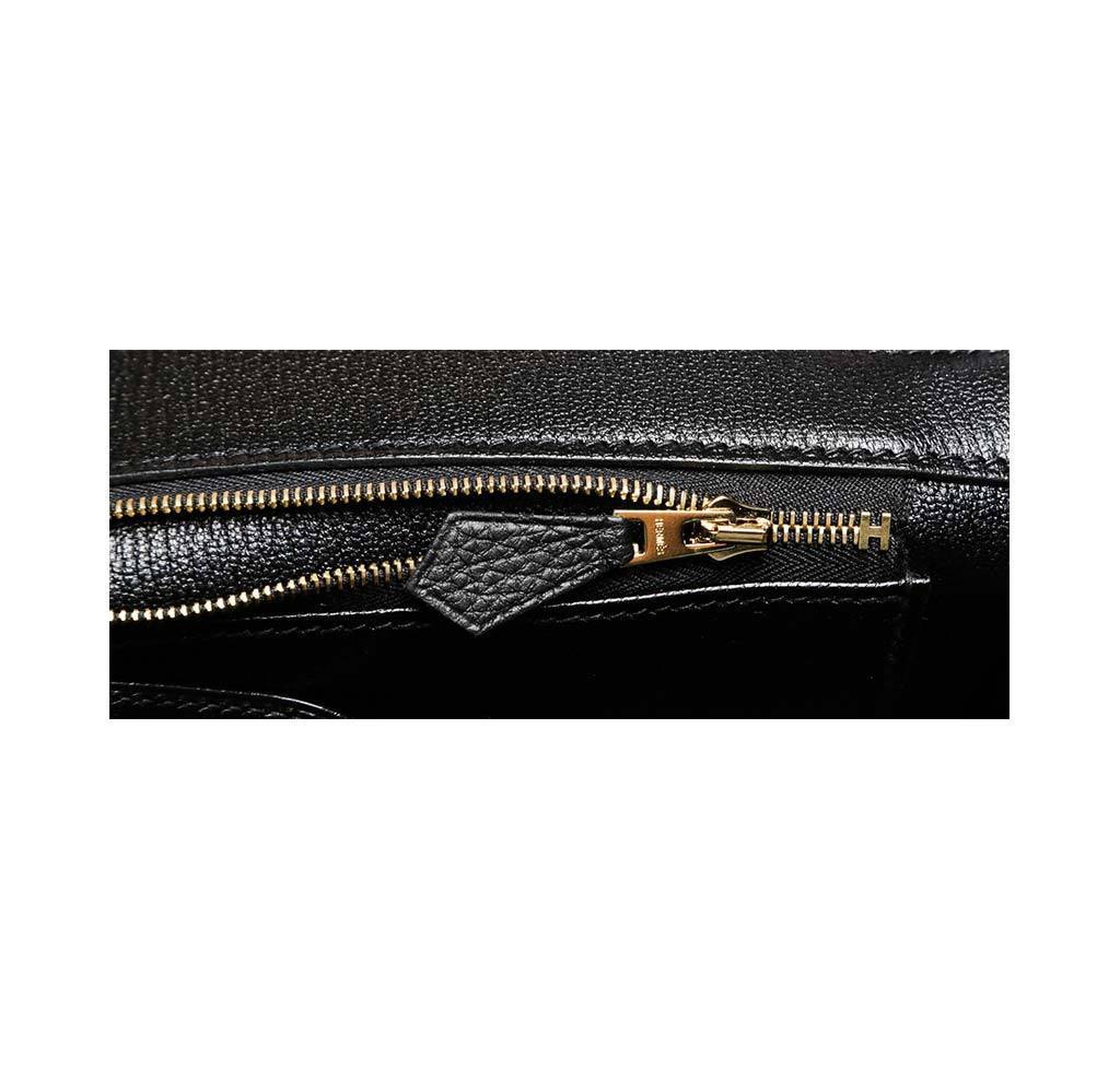 Hermès Birkin 35 Noir (Black) Togo Gold Hardware GHW — The French Hunter
