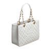 chanel grand shopper tote white used front