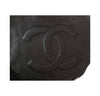 chanel half moon shoulder bag black used logo