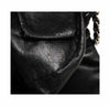 chanel half moon shoulder bag black used detail