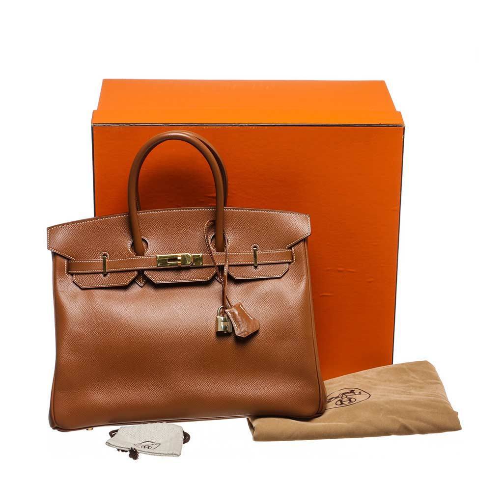 Hermes Birkin 35 Bag Soufre Epsom Leather Gold Hardware – Mightychic