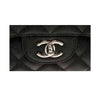 chanel double flap classic 2.55 bag black used logo