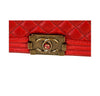 chanel quilted boy bag red used logo