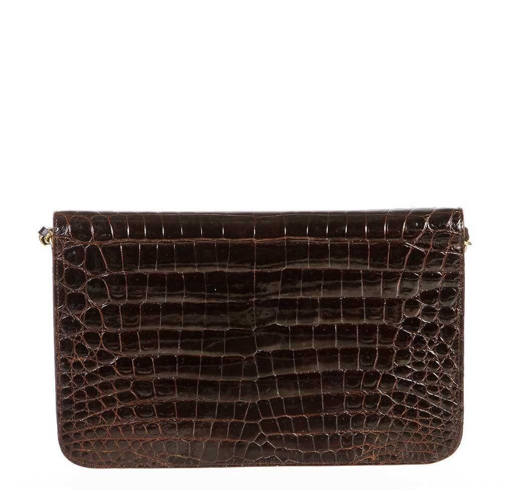 Lot - Vintage Crocodile Skin CHANEL Shoulder Bag